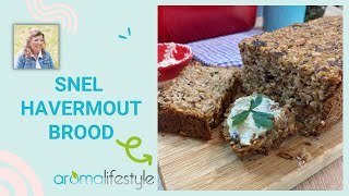 Havermoutbrood recept snel en makkelijk Zonder meel en gist [upl. by Mirak980]