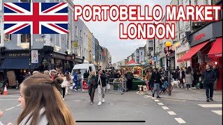 Portobello Road Market  The Most FAMOUS Antiques Market in 🇬🇧London [upl. by Annora]