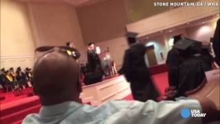 Racial remark during high school graduation shocks crowd [upl. by Engdahl]