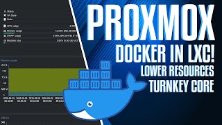 Docker in Proxmox LXC with Turnkey Core  Lower Resources by 80 Compared to VMs [upl. by Taam]