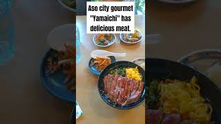 Aso city gourmet quotYamaichiquot has delicious meat japanesetravel [upl. by Deland]