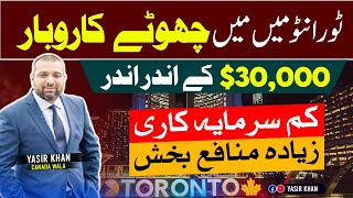 Small Businesses in Toronto CANADA  under 30000  Business Ideas ٹورنٹو کینیڈا میں چھوٹے کاروبار [upl. by Akinna]