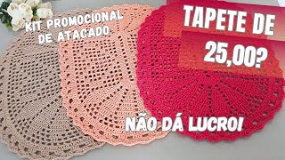 produçãodecroche vlog de tapetes super econômicos Tapete de 2500 kit promocional para revenda [upl. by Dirfliw]