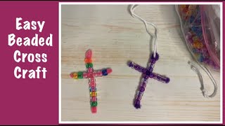 Easy Beaded Cross Craft [upl. by Calli120]