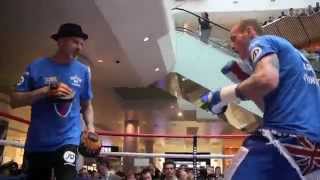 GEORGE GROVES amp PADDY FITZPATRICK PAD WORKOUT  WESTFIELD  FROCH v GROVES 2 [upl. by Gaul]