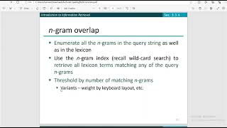 Lecture 6 Dictionaries and tolerant retrieval [upl. by Jacques544]