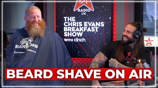 Mark Grimes shaves his beard LIVE on air for charity 🪒 [upl. by Teagan158]