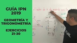 Guía IPN Geometría y Trigonometría Ejercicios Resueltos 2130  Vitual [upl. by Whall]