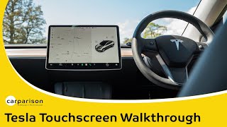 Tesla Touchscreen Walkthrough How to set up your Teslas key features 2022  Carparison [upl. by Gerianne]