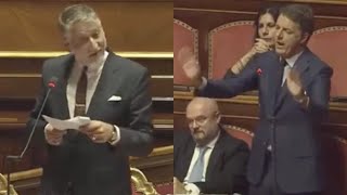 SCONTRO IN SENATO TRA RENZI E GIULI SU ARES [upl. by Timms]