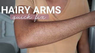 Hairy Arms Hack No Shaving Waxing Laser Removal or Epilating [upl. by Niels984]