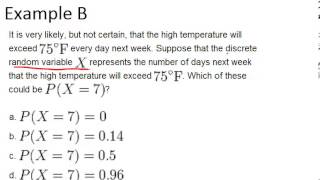 Discrete Random Variables Examples Basic Probability and Statistics Concepts [upl. by Wolfort]