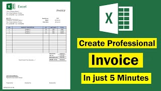 Create Professional Invoice Template  Create Invoice in Excel  Excel Tutorials [upl. by Latin567]