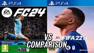 EA FC 24 Vs FIFA 22 PS4 [upl. by Ahseei]