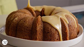 The Absolute Best Applesauce Cake with Caramel Glaze  Recipes [upl. by Htezil962]