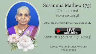 FUNERAL  SOSAMMA MATHEW 73 [upl. by Goodkin]