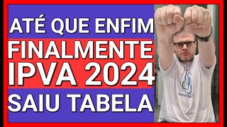 ✔️ATENÇÃO MUDANÇAS IMPORTANTES SAIU TABELA DO IPVA 2024 [upl. by Charteris814]