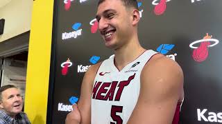 Nikola Jovic interview at 2024 Miami HEAT media day [upl. by Anilys]