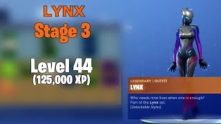 STAGE 3 quotLYNXquot SKIN Unlocked Fortnite Season 7 Color Changing Battle Pass Skin [upl. by Naryk]