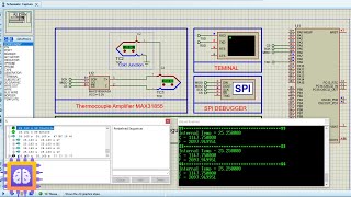 How to use Thermocouple KType with STM32 and MAX31855 SPI  proteus simulation [upl. by Yelrah480]