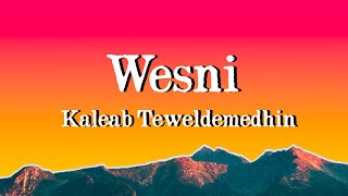 Kaleab Teweldemedhin  Wesni Lyrics Video [upl. by Brenda]