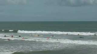 How to paddle out through crashing waves on a outrigger canoe surfski and sup [upl. by Juliane896]