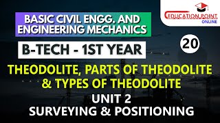 Theodolite  Parts of Theodolite  Types of Theodolite  Unit 2 Surveying amp Positioning [upl. by Asabi]