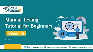 Manual Testing Tutorial  Software Testing  Selenium Live project Training  Demo 3 OnlineITvidhya [upl. by Betthezel]