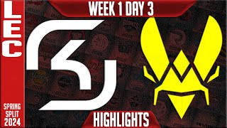 SK vs VIT Highlights  LEC Spring 2024 W1D3  SK Gaming vs Team Vitality [upl. by Znieh]