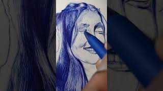 Ballpoint art drawing ballpointpen sketch artist [upl. by Ymaral]