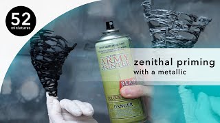 Zenithal priming with a metallic  then painting with transparent paints [upl. by Mcmaster]