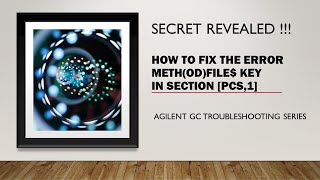 Agilent GC Troubleshooting Series  MethodFile key in section PCS1 of Chemstationini not valid [upl. by Romina]