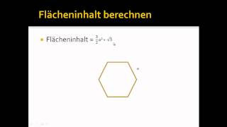 Flächeninhalt von einem Sechseck berechnen [upl. by Odidnac]