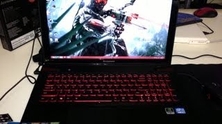 Lenovo Y500 SLI Full English Review and Benchmarks [upl. by Ewolram906]