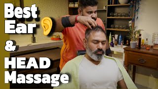 Asmr head massage with best ever skin cracking hand massage neck cracking by Indian barber Shamboo [upl. by Eelyah729]