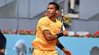 Félix AugerAliassime vence Casper Ruud e avança as quartas de final em Madrid [upl. by Manville]