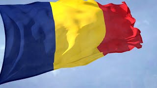 Romania Waving flag and National Anthem quotDeșteaptăte românequot [upl. by Rehctaht338]