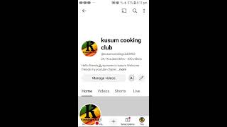 kusum cooking club is live [upl. by Dawaj]