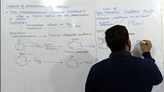 Methods of preparation of phenol  Dows method amp From benzene Sulphonic acid  12th class  ch11 [upl. by Kalindi]