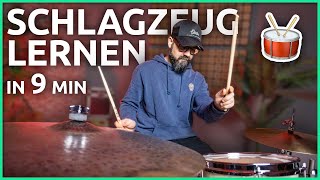 Schlagzeug lernen in 9 Minuten 🥁 Dein EinsteigerCrashkurs [upl. by Weaver165]