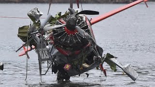 Seaplane recovered from river after fatal crash in Sydney [upl. by Reggi]