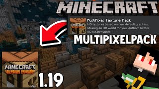 Multipixel Texture Pack 119 Bedrock Edition Toturial Mcpe [upl. by Stout89]