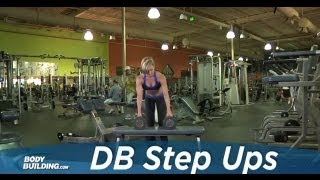 Dumbbell Step Ups  Leg Exercise  Bodybuildingcom [upl. by Lindell627]