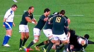 Morne Steyn Bumps Brody Retallick To The Ground AMAZING [upl. by Schmeltzer]