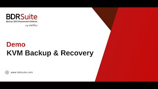 How to Backup and Restore KVM  BDRSuite Demo [upl. by Nicholas266]