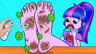 OH Nabnab do with Twilight Sparkles feet My Little Pony  Stop Motion Paper [upl. by Cohn]