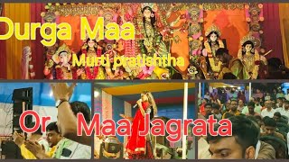 Durga Puja  Maa murti pratishtha and maa jagrata durgapuja [upl. by Alonzo]