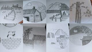 8 Easy Circle Pencil Sketch Ideas [upl. by Kcirdef]