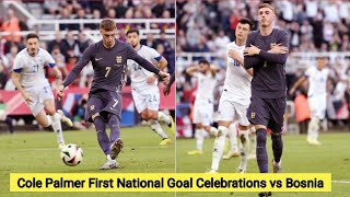 Cole Palmer First International Goal Celebrations with England vs Bosnia [upl. by Garcon214]