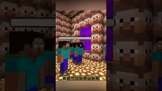 steve portal vs enderman portal minecraft minecraftshorts shorts [upl. by Burkley]